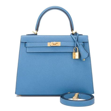 hermes kelly blue azur|blue Hermes bag.